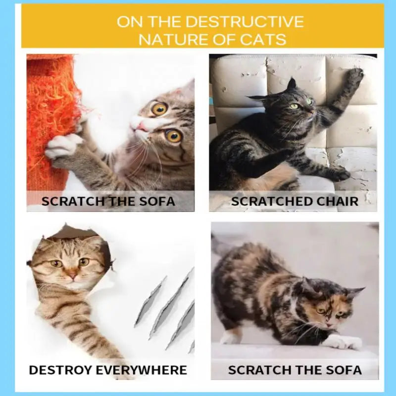 Cat Scratch Deterrent Tape Furniture Protectors from Cats Transparent Self-Adhesive Pet Training Tape for Sofa Furniture Sticker